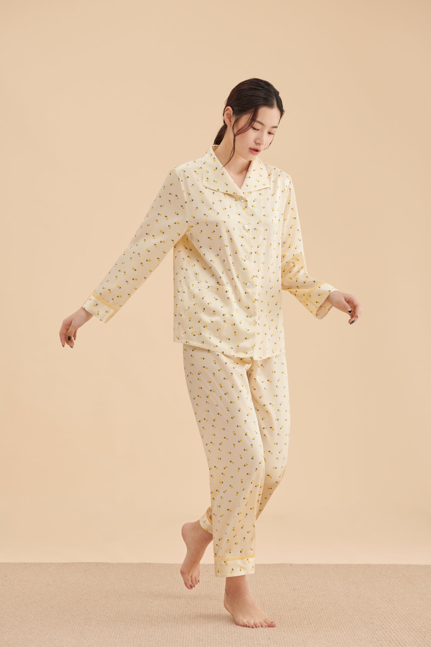 Floral Silk Pajama Set