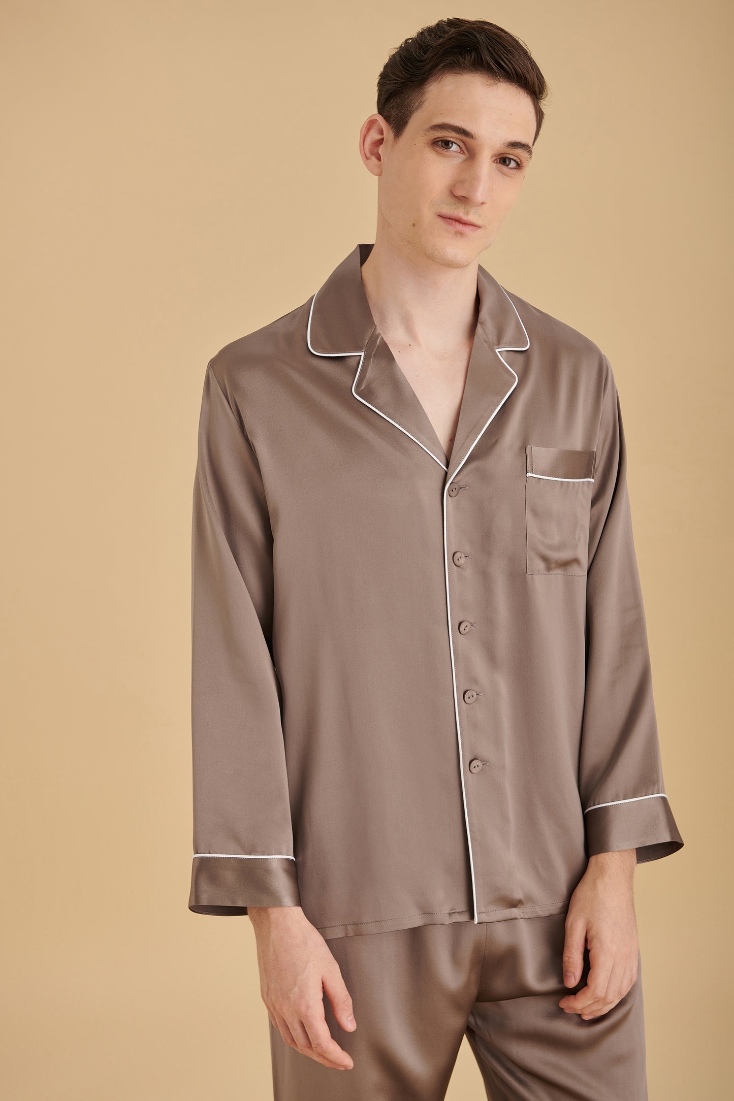 22 Momme Silk Pajamas Set With Lapel Collar